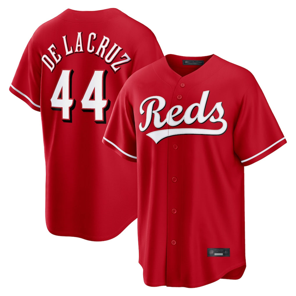 C.Reds #44 Elly De La Cruz Player Red Home Game Qdoa Stitched Jerseys