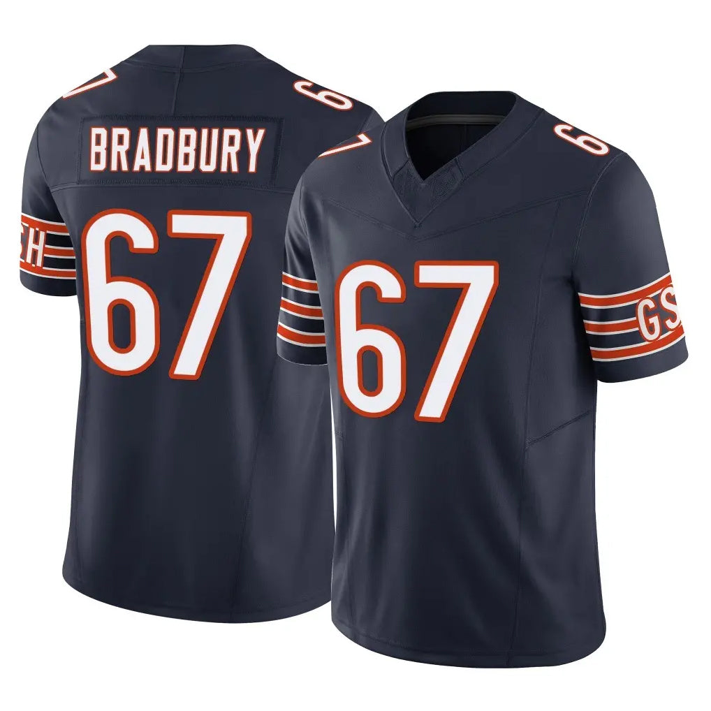 C.Bears #67 Garrett Bradbury Player Navy Vapor F.U.S.E. Limited Home Game Qdoa Stitched Jerseys