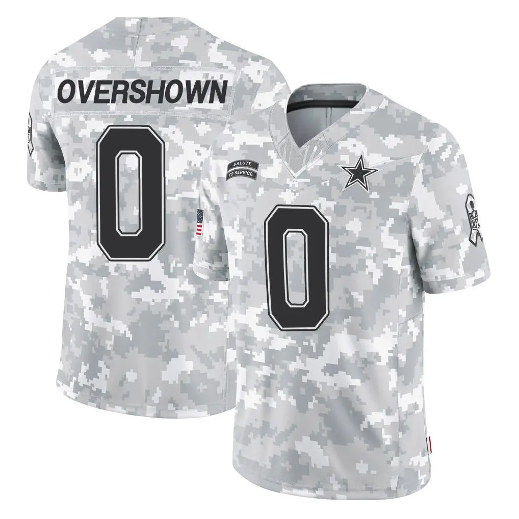 D.Cowboys #0 DeMarvion Overshown Player Arctic Camo Salute to Service Limited Home Game Qdoa Stitched Jerseys