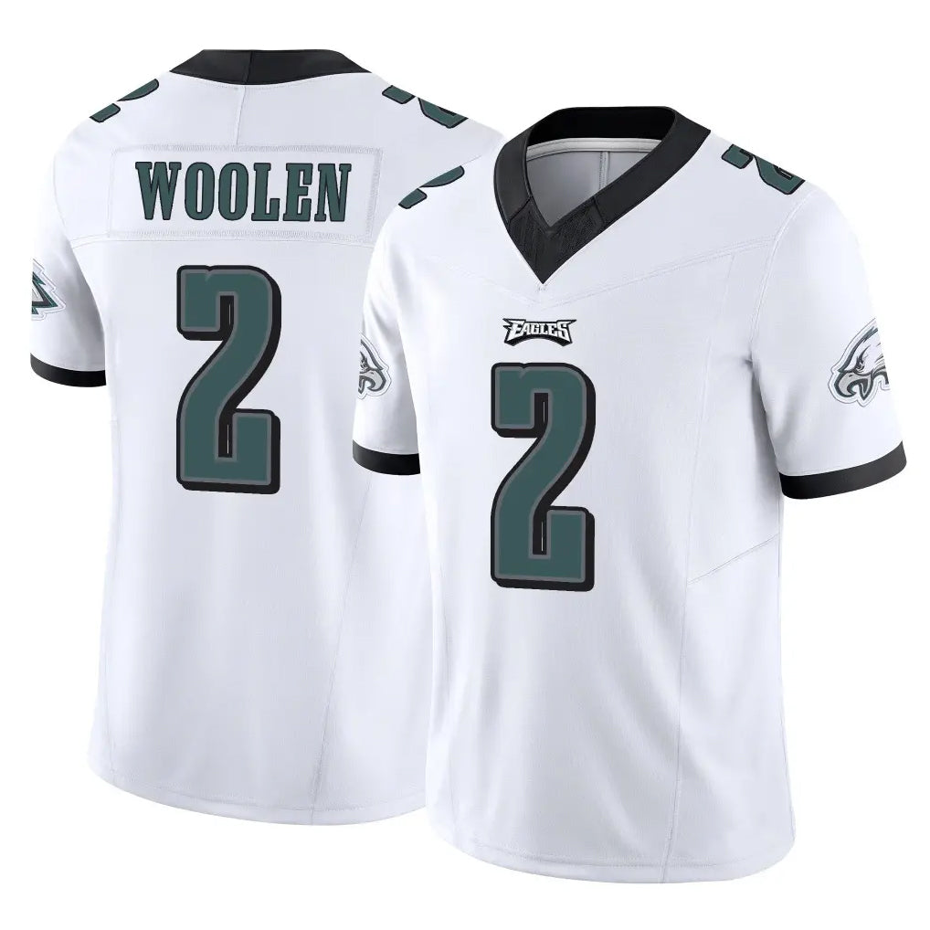 P.Eagles #2 Riq Woolen Player White Limited Vapor F.U.S.E. Home Game Qdoa Stitched Jerseys