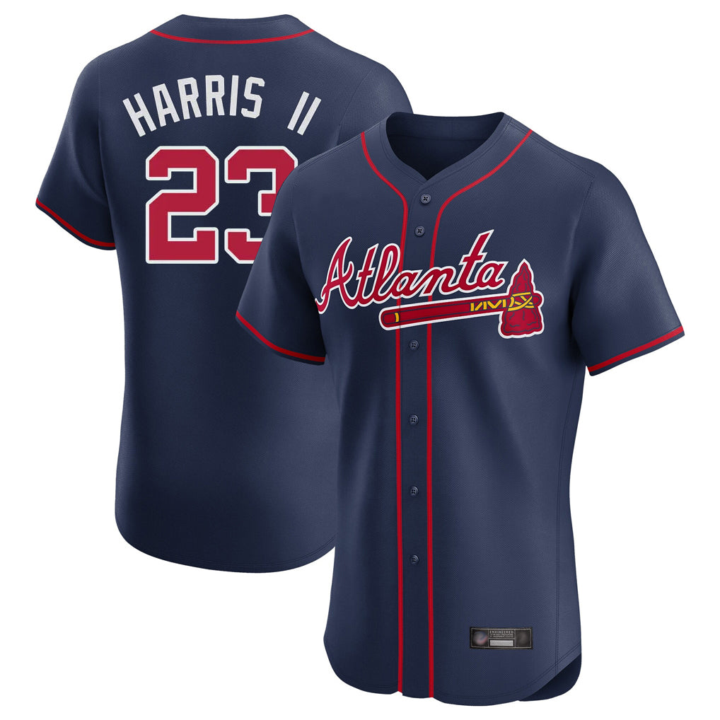 A.Braves #23 Michael Harris II Player Navy Limited Elite Home Game Qdoa Stitched Jerseys