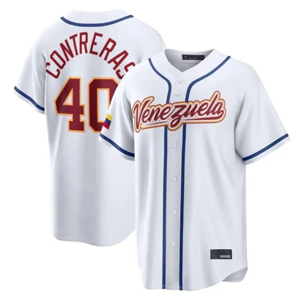 B.Red Sox #40 Willson Contreras Player White 2026 World Classic Limited Home Game Qdoa Stitched Jerseys
