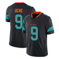 M.Dolphins #9 Joshua Uche Player Black Limited Pitch Rivalries Collection Home Game Qdoa Stitched Jerseys