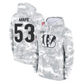 C.Bengals #53 Boye Mafe Player Arctic Camo Salute to Service Pullover Hoodie Limited Qdoa Stitched Jerseys