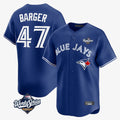 T.Blue Jays #47 Addison Barger Player Navy 2025 World Series Limited Qdoa Stitched Jerseys