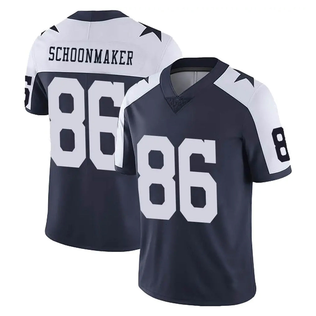 D.Cowboys #86 Luke Schoonmaker Player Navy-White Limited Alternate Vapor Untouchable Home Game Qdoa Stitched Jerseys