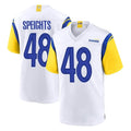 LA.Rams #48 Omar Speights Player White Home Game Qdoa Stitched Jerseys