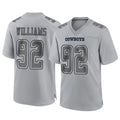 D.Cowboys #92 Quinnen Williams Player Gray Atmosphere Fashion Home Game Qdoa Stitched Jerseys