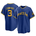 S.Mariners #3 J.P. Crawford Player Royal City Connect Home Game Qdoa Stitched Jerseys