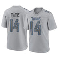 T.Titans #14 Carnell Tate Player Gray Atmosphere Fashion Home Game Qdoa Stitched Jerseys