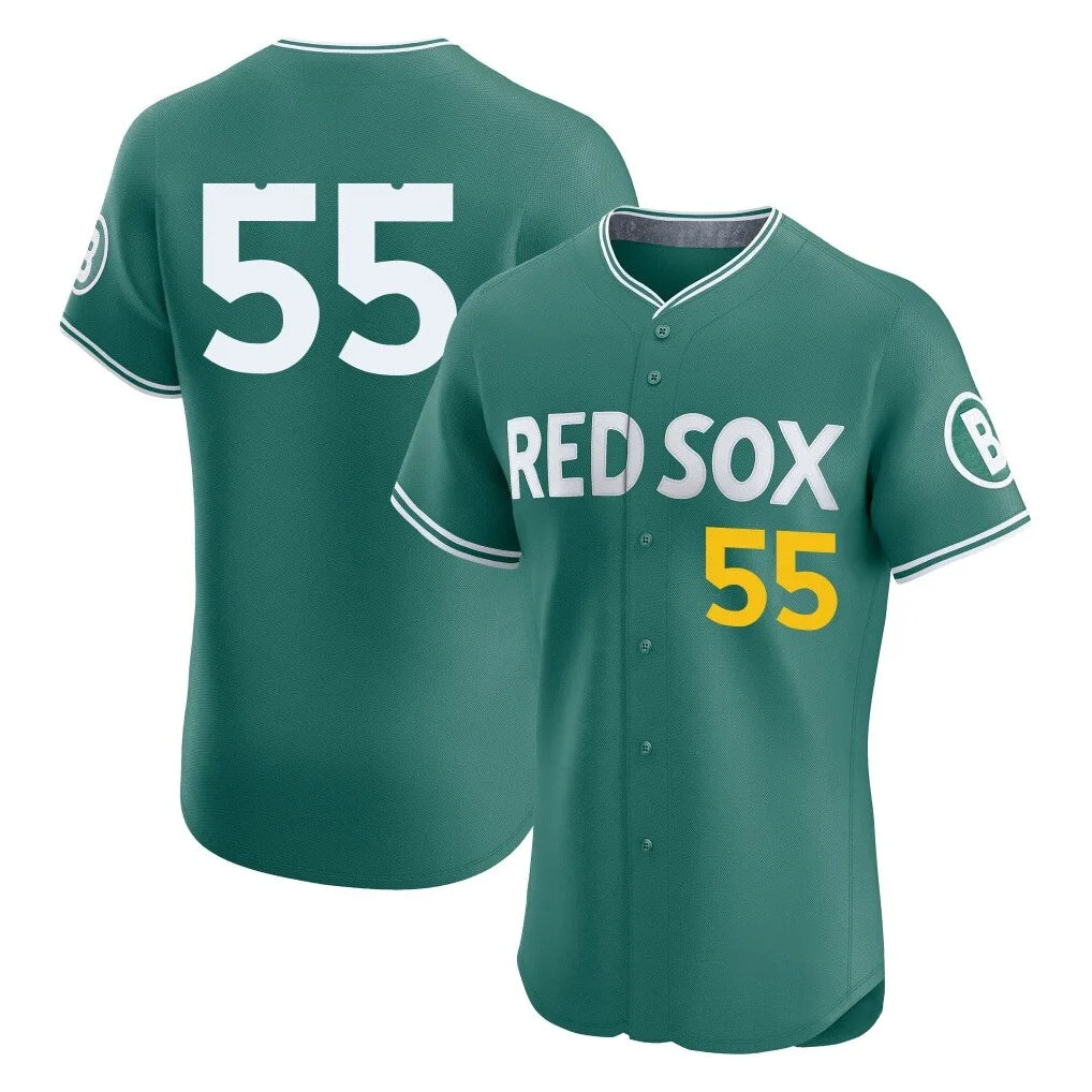 B.Red Sox #55 Ranger Su¨¢rez Player Green City Connect Limited Elite Home Game Qdoa Stitched Jerseys