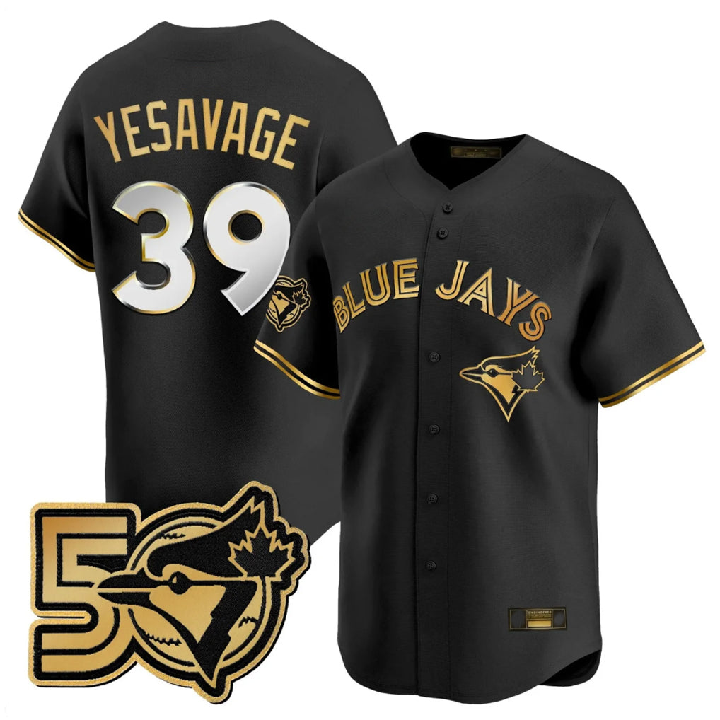 T.Blue Jays #39 Trey Yesavage Player Black 50 Seasons Patch Vapor Premier Limited All Qdoa Stitched Jerseys