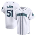 S.Mariners #51 Ichiro Suzuki Player White Home Limited Qdoa Stitched Jerseys