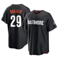 B.Orioles #29 Samuel Basallo Player Black City Connect Home Game Qdoa Stitched Jerseys
