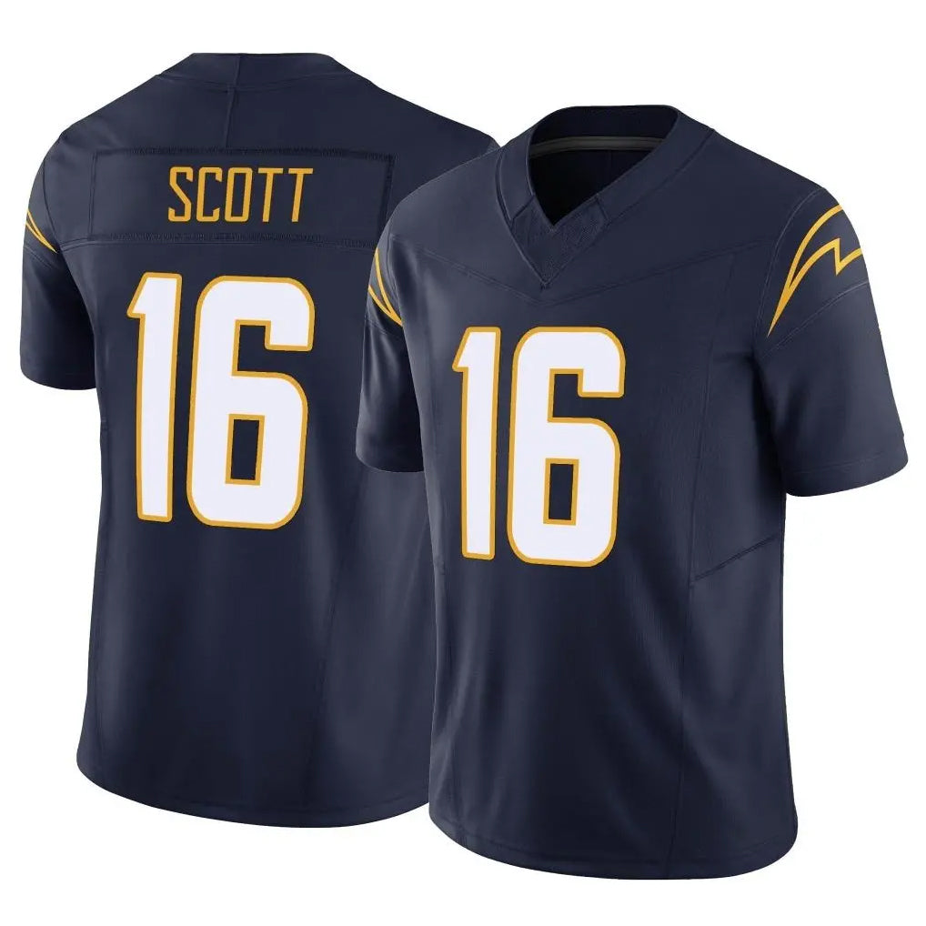 LA.Chargers #16 J.K. Scott Player Navy Limited Vapor F.U.S.E. Home Game Qdoa Stitched Jerseys