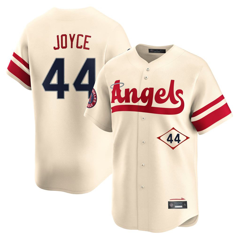 LA.Angels #44 Ben Joyce Player Cream City Connect Limited Home Qdoa Stitched Jerseys