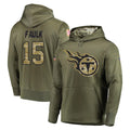 T.Titans #15 Keldric Faulk Player Olive Salute to Service Pullover Hoodies Home Game Qdoa Stitched Jerseys