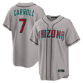 A.Diamondbacks #7 Corbin Carroll Player Gray Road Home Game Qdoa Stitched Jerseys