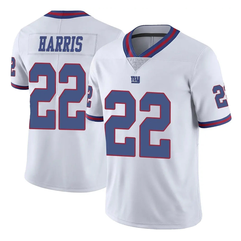 NY.Giants #22 Najee Harris Player White Color Rush Home Game Qdoa Stitched Jerseys