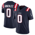 NE.Patriots #0 Christian Gonzalez Player Navy Limited Vapor F.U.S.E. Home Game Qdoa Stitched Jerseys