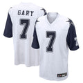 D.Cowboys #7 Rashan Gary Player White-Navy Home Game Qdoa Stitched Jerseys