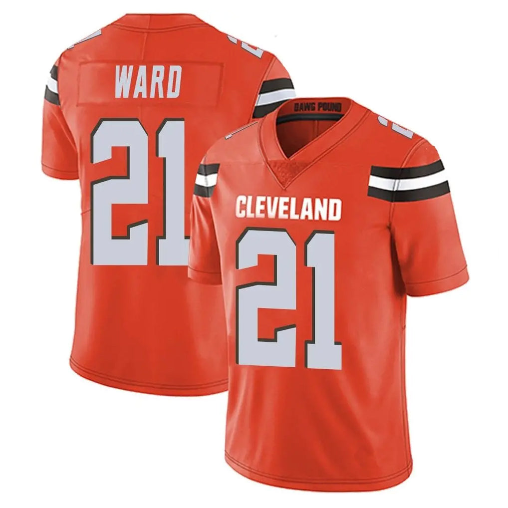 C.Browns #21 Denzel Ward Player Orange Alternate Vapor Untouchable Limited Home Game Qdoa Stitched Jerseys