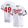 M.Twins #49 Pablo Lopez Player White Home Limited Qdoa Stitched Jerseys