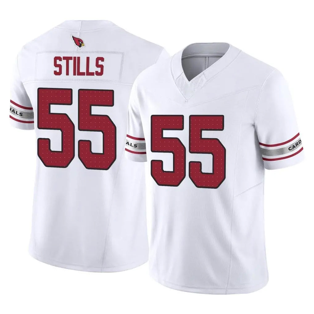 A.Cardinals #55 Dante Stills Player White Vapor F.U.S.E. Limited Home Game Qdoa Stitched Jerseys