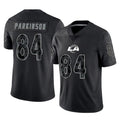 LA.Rams #84 Colby Parkinson Player Black Limited Reflective Home Game Qdoa Stitched Jerseys
