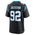 Qdoa C.Panthers #92 Cam Jackson Black Team Game Jersey