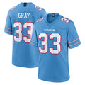 T.Titans #33 Cedric Gray Player Light Blue 2026 Game Home Qdoa Stitched Jerseys
