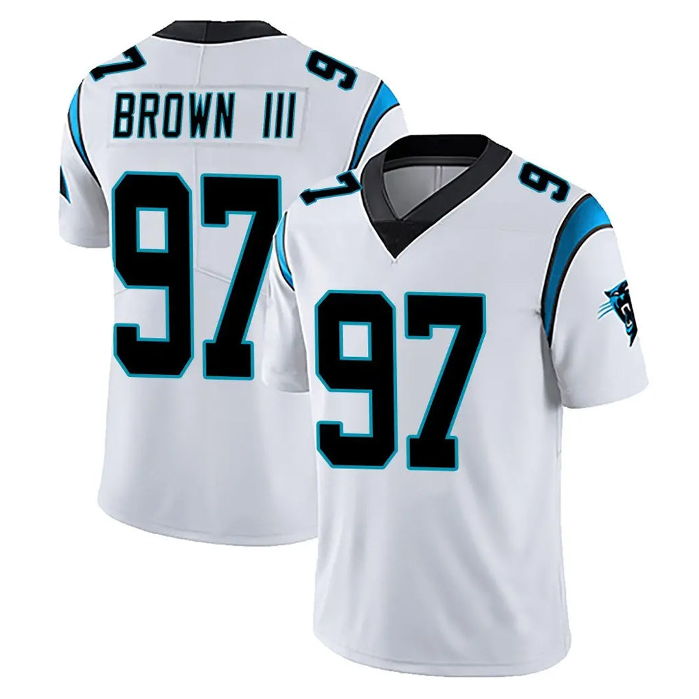 C.Panthers #97 Bobby Brown III Player White Vapor Untouchable Limited Game Qdoa Stitched Jerseys