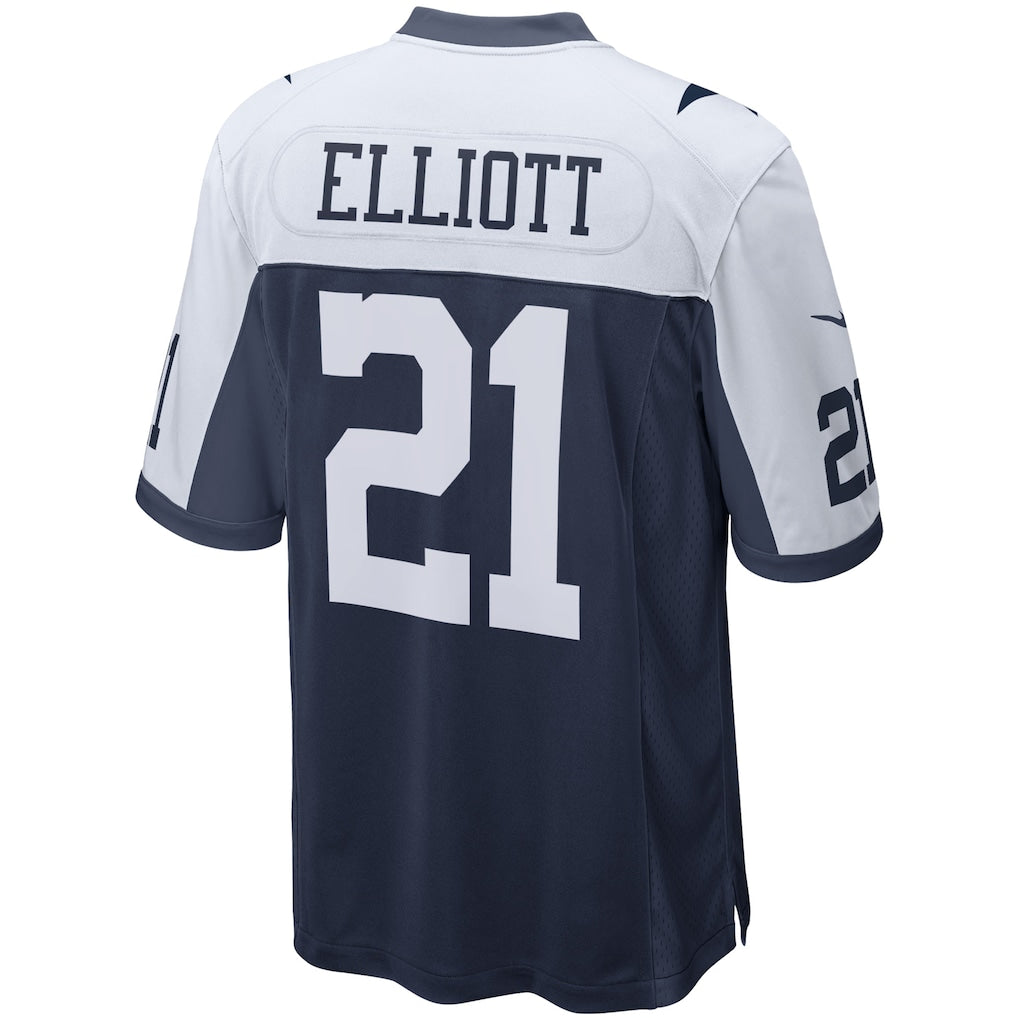 Qdoa D.Cowboys #21 Ezekiel Elliott Navy Game Team Jersey