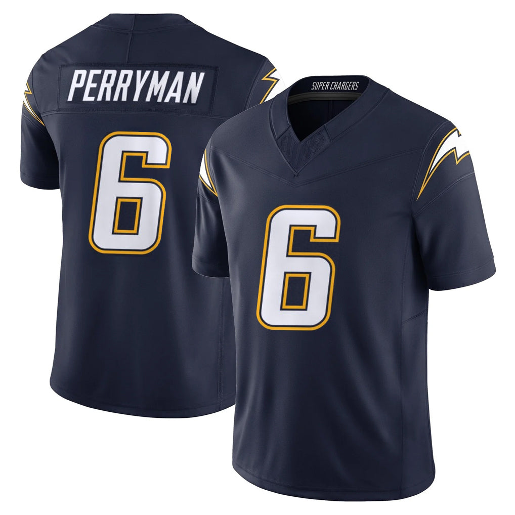 LA.Chargers #6 Denzel Perryman Player Navy Vapor F.U.S.E. Limited Home Game Qdoa Stitched Jerseys