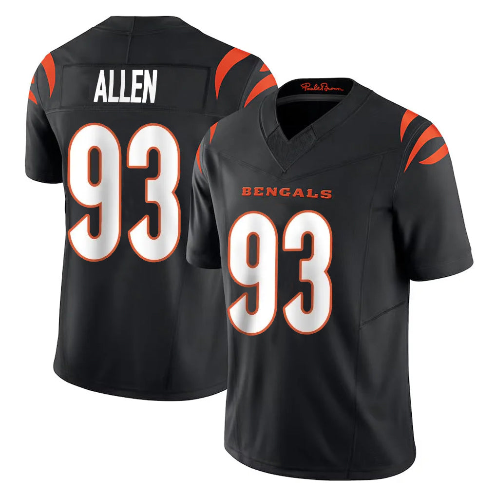C.Bengals #93 Jonathan Allen Player Black Vapor F.U.S.E. Limited Home Game Qdoa Stitched Jerseys