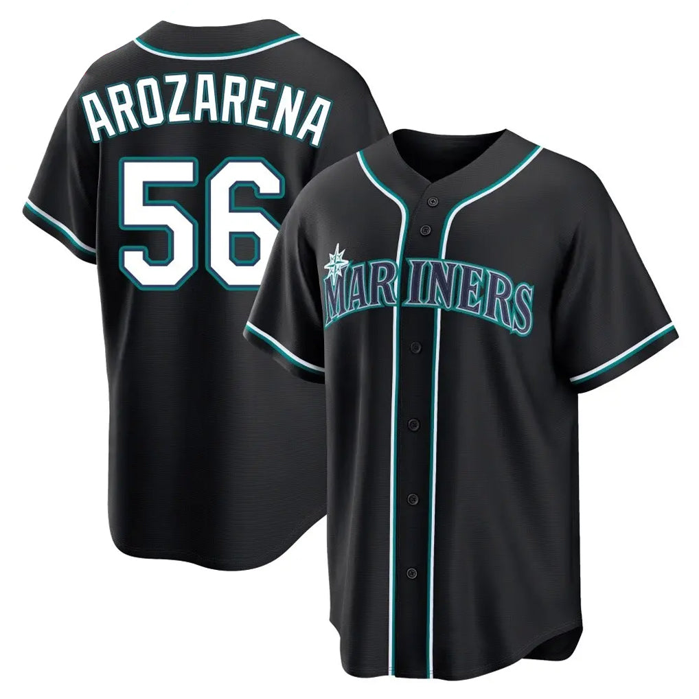S.Mariners #56 Randy Arozarena Player Black Fashion Home Limited Qdoa Stitched Jerseys
