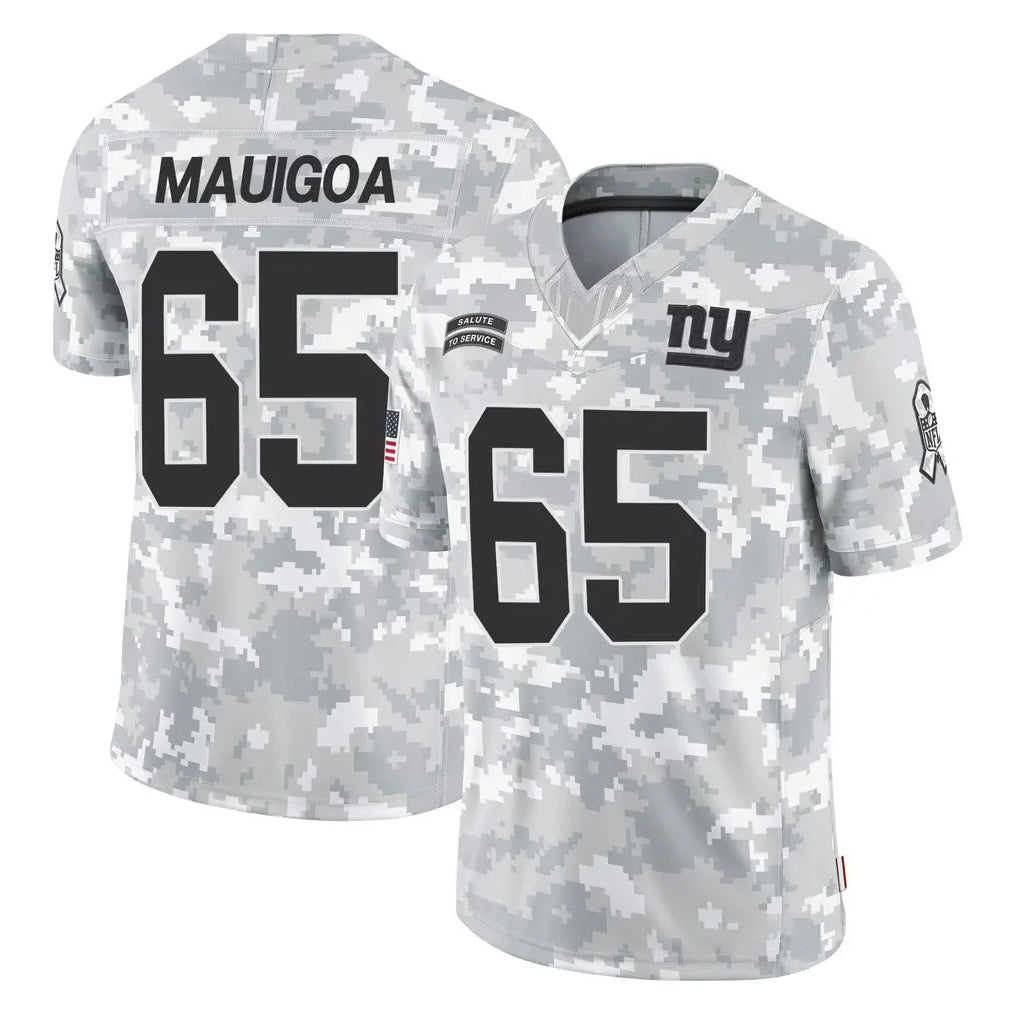 NY.Giants #65 Francis Mauigoa Player Arctic Camo Salute To Service Limited Game Qdoa Stitched Jerseys