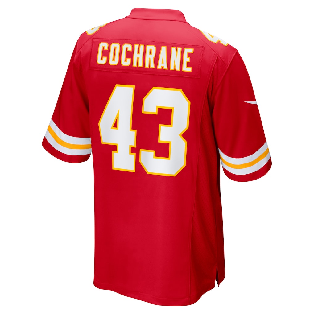 Qdoa KC.Chiefs #43 Jack Cochrane Red Game Player Jersey