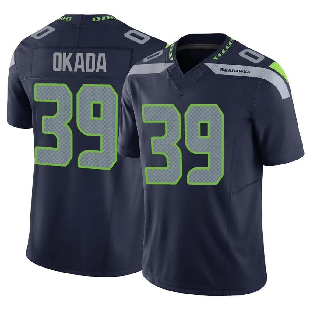 S.Seahawks #39 Ty Okada Player Navy Limited Vapor F.U.S.E. Home Game Qdoa Stitched Jerseys