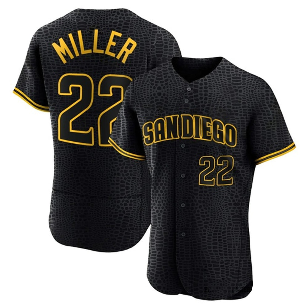 S.Diego Padres #22 Mason Miller Player Black Snake Skin City Home Limited Elite Qdoa Stitched Jerseys