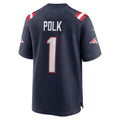 Qdoa NE.Patriots #1 Ja'Lynn Polk Navy Game Player Jersey