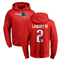 NE.Patriots #2 Harold Landry III Player Red LOGO Pullover Hoodies Home Game Qdoa Stitched Jerseys