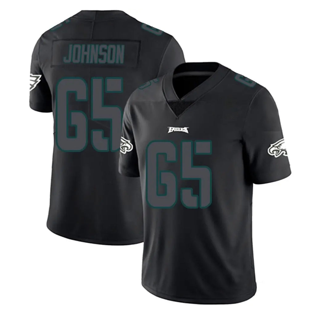 P.Eagles #65 Lane Johnson Player Limited Black Impact Home Game Qdoa Stitched Jerseys