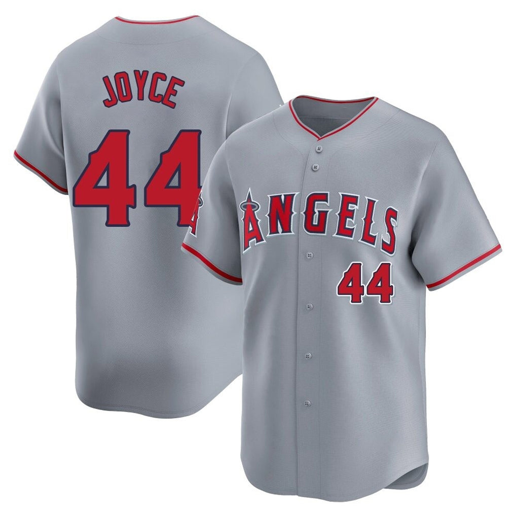 LA.Angels #44 Ben Joyce Player Gray Home Limited Qdoa Stitched Jerseys