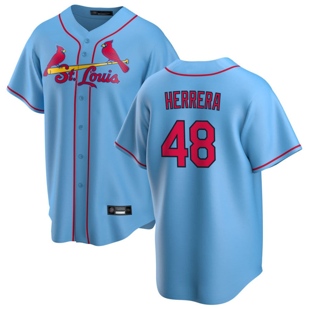 St. Louis Cardinals #48 Ivan Herrera Player Light Blue  Home Game Qdoa Stitched Jerseys