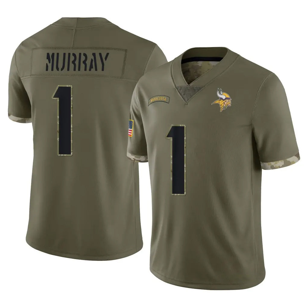 M.Vikings #1 Kyler Murray Player Olive Salute To Service Limited Qdoa Stitched Jerseys