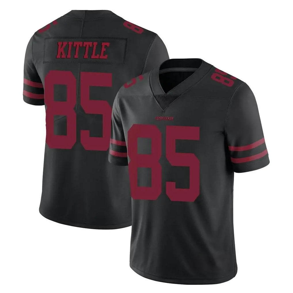 SF.49ers #85 George Kittle Player Black Alternate Limited Vapor Untouchable Home Game Qdoa Stitched Jerseys