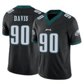 P.Eagles #90 Jordan Davis Player Black Limited Vapor F.U.S.E. Home Game Qdoa Stitched Jerseys