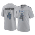 T.Titans #4 Wan'Dale Robinson Player Gray Atmosphere Fashion Home Game Qdoa Stitched Jerseys