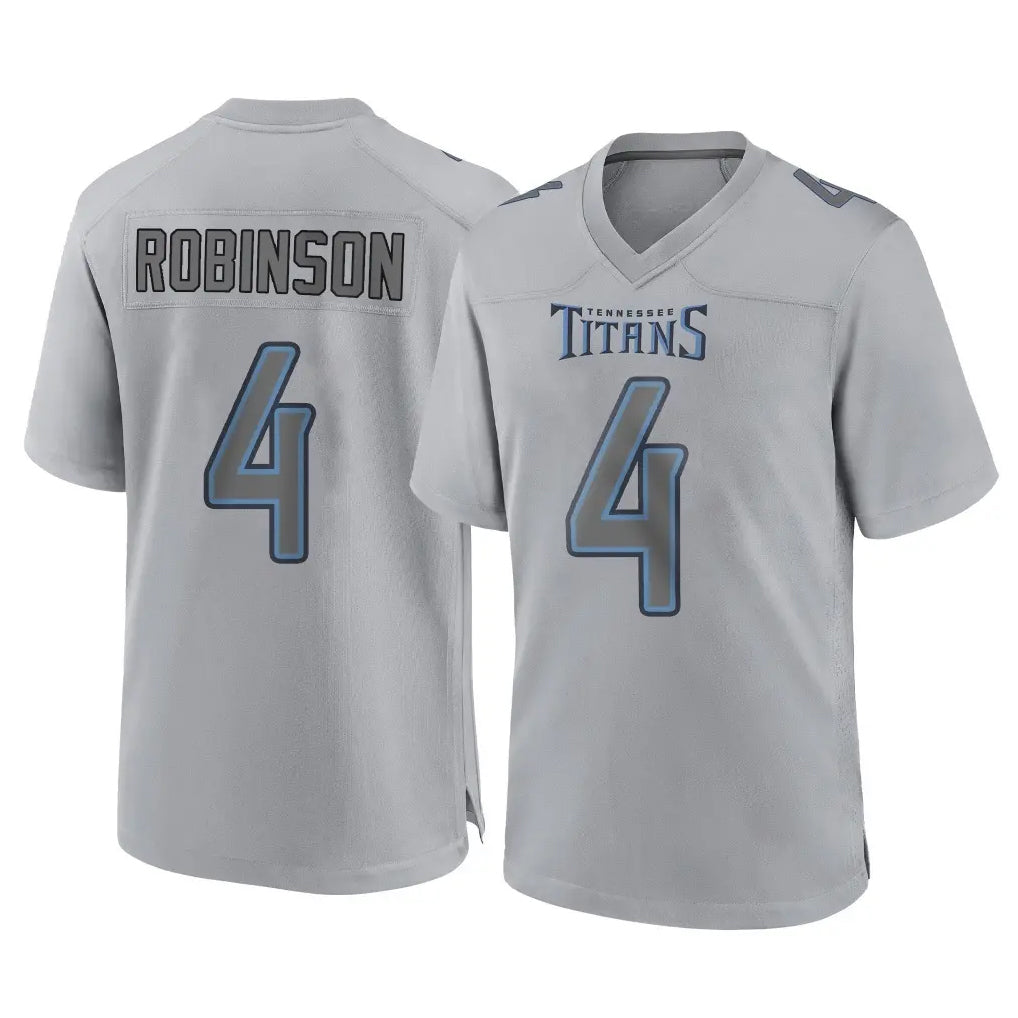 T.Titans #4 Wan'Dale Robinson Player Gray Atmosphere Fashion Home Game Qdoa Stitched Jerseys